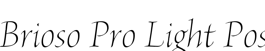 Brioso Pro Light Poster Italic Font Download Free